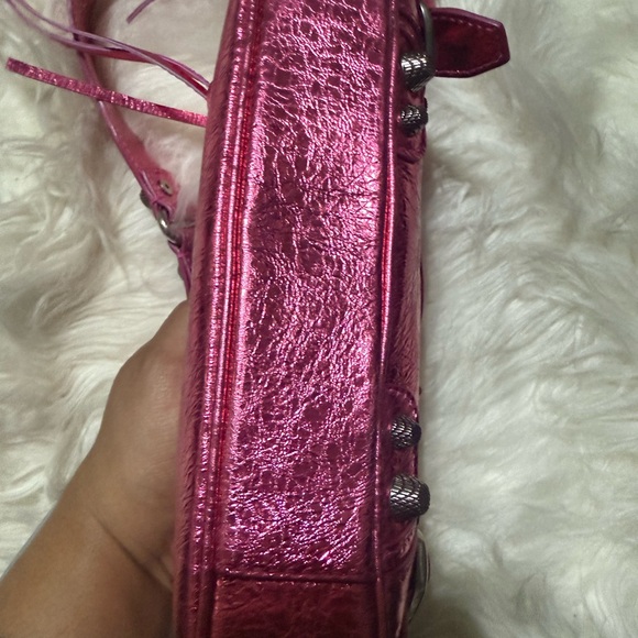 BNWT 100% authentic Balenciaga XS Le Cagole metallic bag pink - Picture 7 of 8